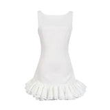Fongt Dress Women's New Spring 2025 Fashion Sweet Wind And Wood Ear Splicing Bag Hip Skirt Repair
