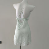 Fongt Lace Brae Pure Desire Sling Short Skirt Lace With Thin Perspective Sexy Pajamas Woman 2025 New Home