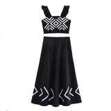 Fongt Women's Clothing Explosion Sleeveless Waveside Printed Vest Half-Skirt Suit