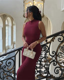Ribbed Pleated Tank Long Dress-Outfit