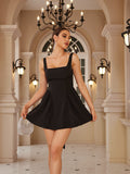 Summer Backless White Party Dresses Waist Big Bow A Line Dress Backless Casual Dresses Women Birthday Dress 2023-Outfit