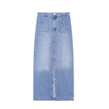 New Spring Style Retro Style Slimming And Sticking Bags Decorated With Forked Flute Skirt 6147084-Outfit