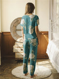 Thin Floral Print Home Pajama