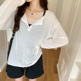 Version Of Loose Casual Long-Sleeved Sweater Women's Autumn New Solid Color Lazy Style All-Inclusive Top-Outfit