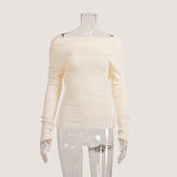 Fongt Knitted Shirt 2025 Spring Women Feel Solid Color Jacket Head Collar Long-Sleeved Knitting Shirt