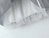 Striped Frill Strap Mini Dress-Outfit