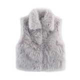 Fongt Women's Clothing 2025 Autumn New Casual Street Fashion Vest Artificial Fur Blouse