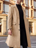 2023 New British Men's Long Trench Coat Woolen Coat Wish Men's Woolen Coat-Outfit