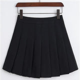 New Spring high waist ball pleated skirts Harajuku Denim Skirts solid a-line sailor skirt Plus Size Japanese school