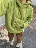 Hooded Parkas Women Padded Short Jackets Winter Warm Cute Pullover