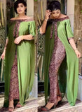 Long Maxi Dress Women's Leopard Slash Neck Off The Shoulder Backless Daily Evening Party Dress African Dresses For