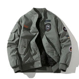 and winter thick embroidery trendy men jackets baseball uniforms couples bomber jackets casual loose jackets-Outfit