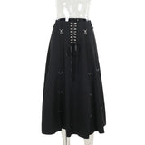Summer 2024 New Hip Skirt Dark Style Sexy Slim Two Women In A Big A Half Skirt-Outfit