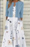 Fongt Ebay Lady Light Mature Temperament Elegant Long Dress Two-Piece Dress-Outfit