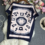 Short-Sleeved Positioning Flowers-Outfit