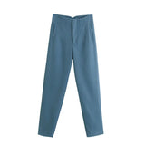 Fashionable Multi-Color Pendant High-Waisted Straight Harlan Casual Suit Trousers In Spring And Summer 2024-Outfit