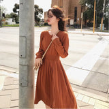 New Waist Slimming Solid Midi