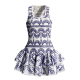 Fashion Suspension Short Dress 2025 Spring New Sexy Fang Collar Sleeveless Design With Lotus Leaf Edge