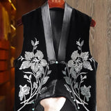 Imitation Velvet New Chinese Vest Women's Style Foreign Style Nail Bead Embroidery Light Country Wind Plate Button Blouse-Outfit
