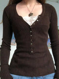 knitted top with lace pattern and