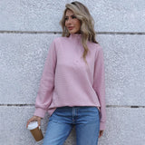 Fongt Wish Autumn Explosion Of Women's Hot Sales Of Pure Color Long Sleeve Zipper Collar