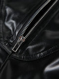 Stacked Pu Leather Pants-Outfit