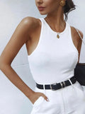 Knitted Y2k O Neck Off Shoulder Sexy Crop Women Pullovers Tube Tank Tops 2021 Summer Female Fashion Basic Corset