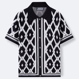 Fongt Men's POLO Shirt Summer New Jackfflower Short Sleeves