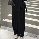Fongt 2024 New Blazer, High Waist, Wide Leg Trousers, Two-Piece New Women's Suit-Outfit