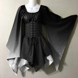 Costume For Womens Trumpet Sleeve Irish Shirt Dress With Corset Traditional Dress Halloween Women Mature Womens Dresses-Outfit