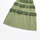 Spring Style Tooling Belt Vest Skirt Short Dress 5427301-Outfit