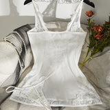Cagano Special For Sexy Slings Ajan Skirts Hollow Mesh Lace Pyjamas