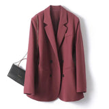 Fongt Small Suit Jacket Female Spring And Autumn Korean Version Loose Temperament Versatile Double Breasted Casual Professional Suit Jacket New-Outfit