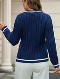 Fongt And Winter Knitted Temperament V-Neck Sweater Fashion Loose Jasmine Cloth Girl