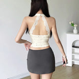 Fongt Summer New Women's Pure Wind Swing Neck Elegant Polka Dot Small Vest-Outfit