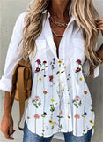 long-sleeved shirt casual plus size