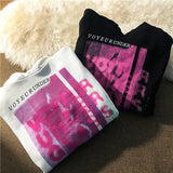 New Letter Printing Sweatshirt Hooded Sweater Plush Thickened