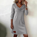 Fongt 2025 New Loose Half-High Collar Knitwear Women's Solid Color Turtleneck Sweater
