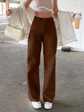High Waisted Solid Flare Jeans-Outfit