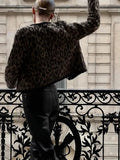 Leopard Printed Short Cardigan-Outfit