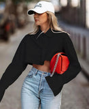 Fongt Women's Clothing 2025 Summer New Thin Top Long-Sleeved Short Design To Feel The Belly White Shirt Women