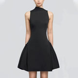 Fongt Style Sleeveless Short Dress 2025 Spring And Autumn New Design Sense Niche Waist High-End Feel