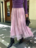 Fongt Xixi 2025 Autumn New White Standard Temperament 100 Folds High Waist Half-Dressed Dress Dress Woman 85231