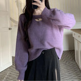 Wind Retro Red Head Sweater Female Qiu Dong New Korean Version Loose Show Thin Long Sleeve Jacket Female-Outfit