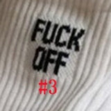 Fongt Style Letter Knit Tube Socks, Fashion And Versatile Men's And Women's Socks-Outfit