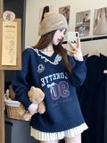 Knit Jersey Print Sweater-Outfit