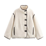 Fongt Women's Clothing Explosion Fashion Casual Loose Lamb Wool Coat Women's Top