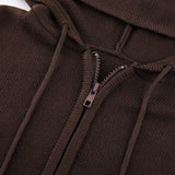Slim Zipper Casual Hooded Sweater-Outfit