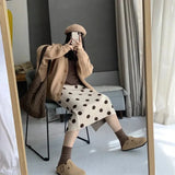 Polka Dot Midi Skirt-Outfit