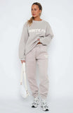 Fongt Women's Explosive Casual Fashion Letter Print Top Trousers Sports Suit Women